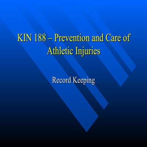 Kin 188  Record Keeping