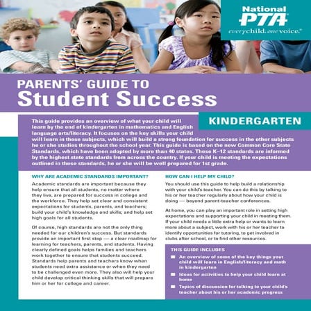 Kindergarten--Parent's Guide to Student Success
