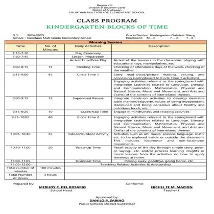 Daily schedule | PPTX
