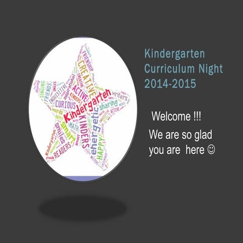 Kindergarten Curriculum Night 2014-2015