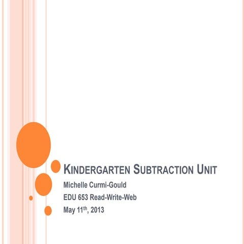 Kindergarten subtraction unit | PPTX