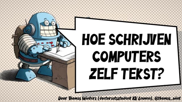 Hoe schrijven computers zelf tekst? (Kinderlezing)