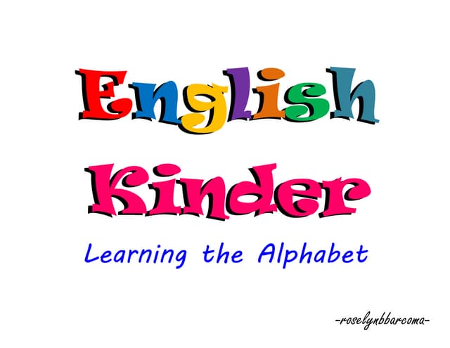 English Kinder (Letters of the Alphabet)