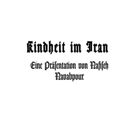Kindheit im iran