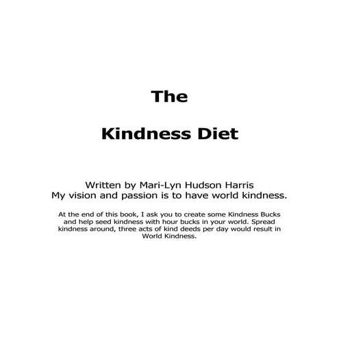 Kindness Diet | PDF
