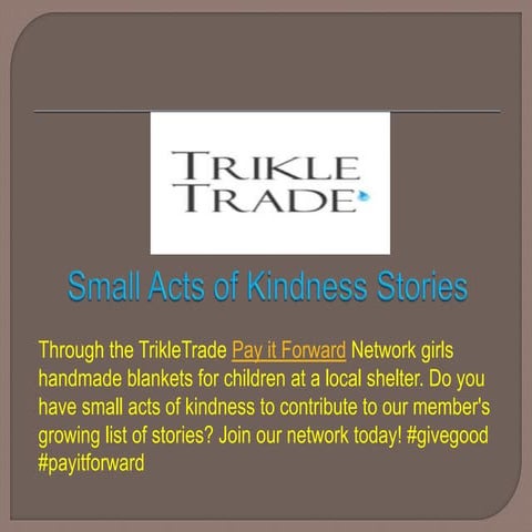 Small Acts of Kindness Stories