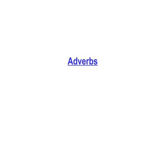 Kinds of adverb
