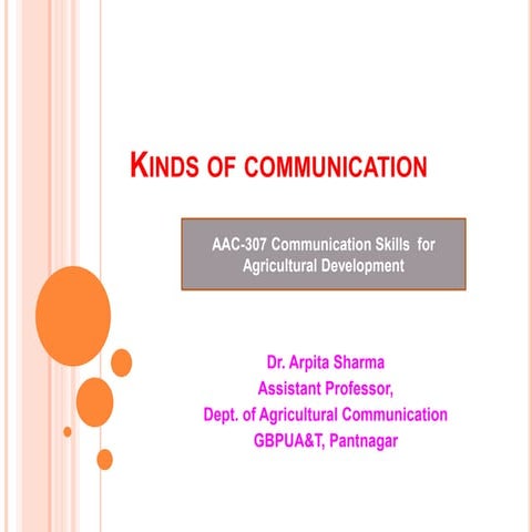 Kinds of communication