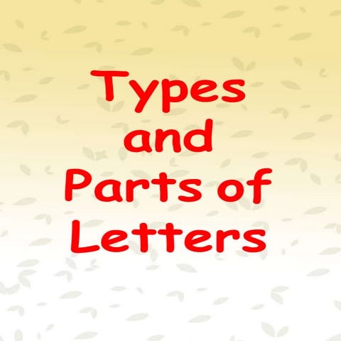 Kinds of letter