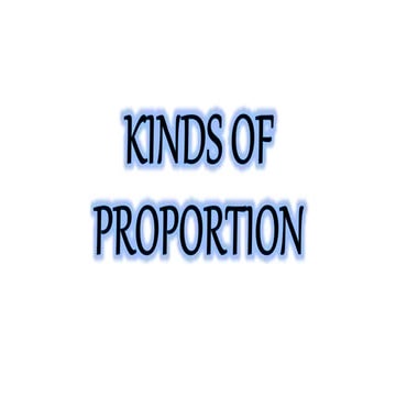 Kinds of proportion
