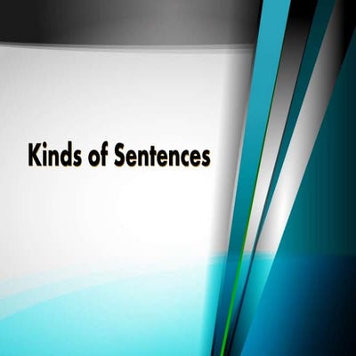 Kinds of sentence