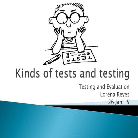 Kinds of Tests and Testing