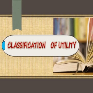Kinds of utility