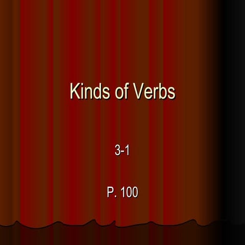 Kinds of verbs 