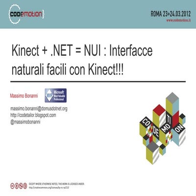 Kinect + .NET = NUI : Interfacce naturali facili con Kinect!!!