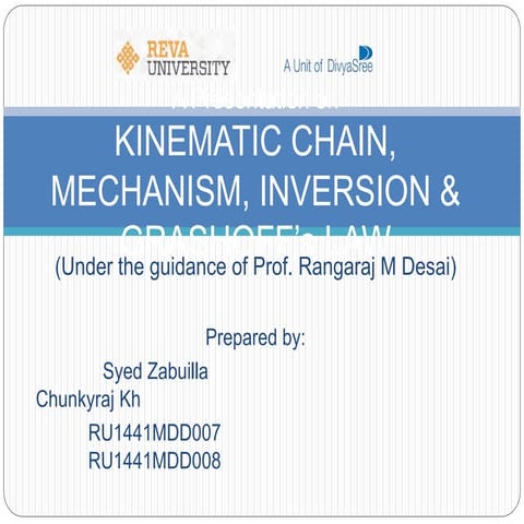 Kinematic chain mechanism inversion_grashoff