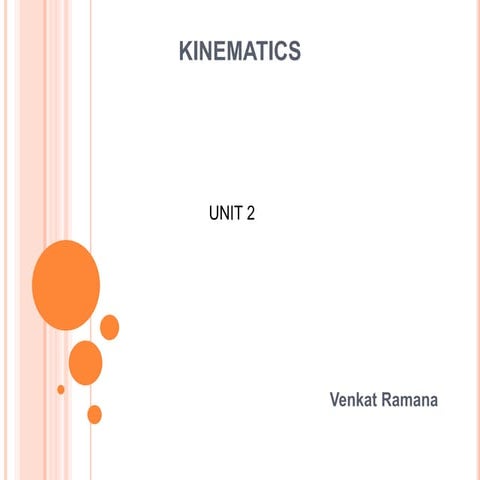 Kinematics in Engineering Mechanics