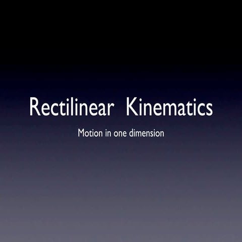 Kinematics ii