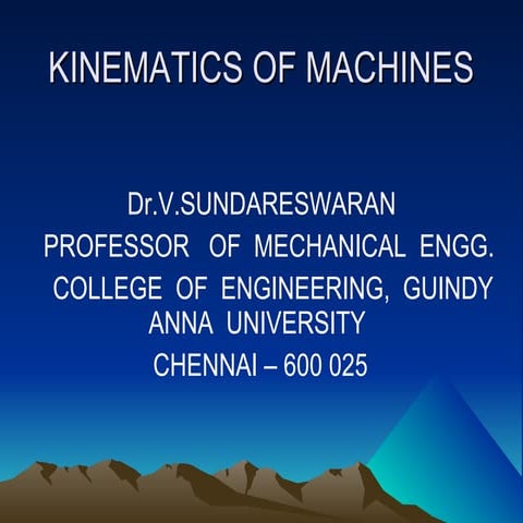 Kinematics of machines,rotating rigid body about axis,