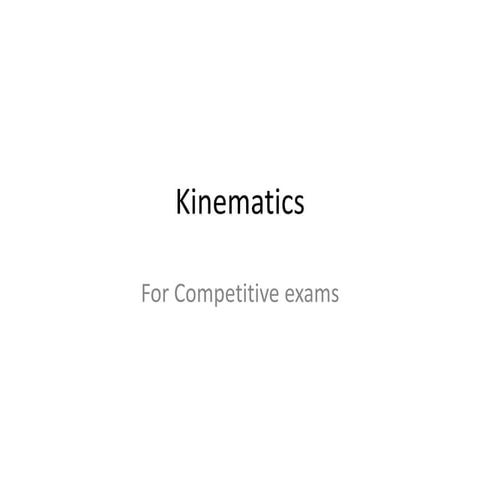 Kinematics questions