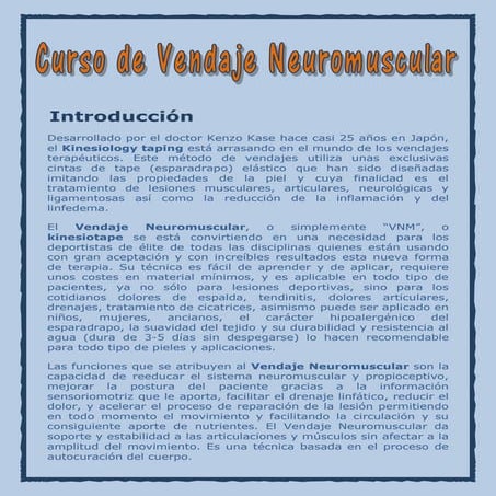 Kinesiotaping (Vendaje Neuromuscular)