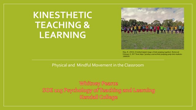 Kinesthetic Teaching and Learning