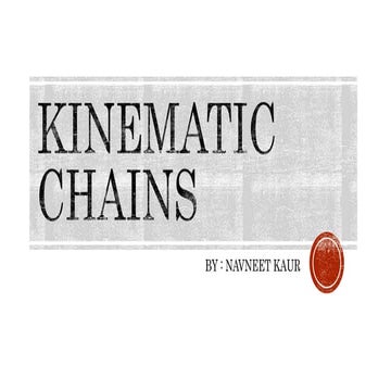 Kinetic chain {kinematic chain}