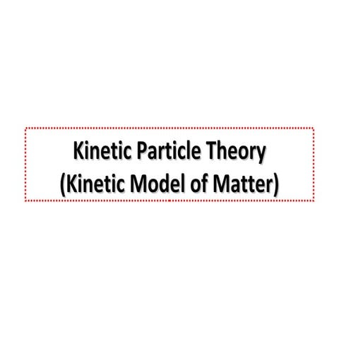 Kinetic model of matter