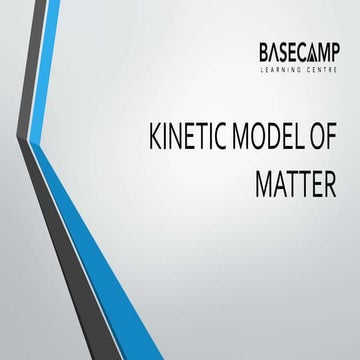 Kinetic model of matter