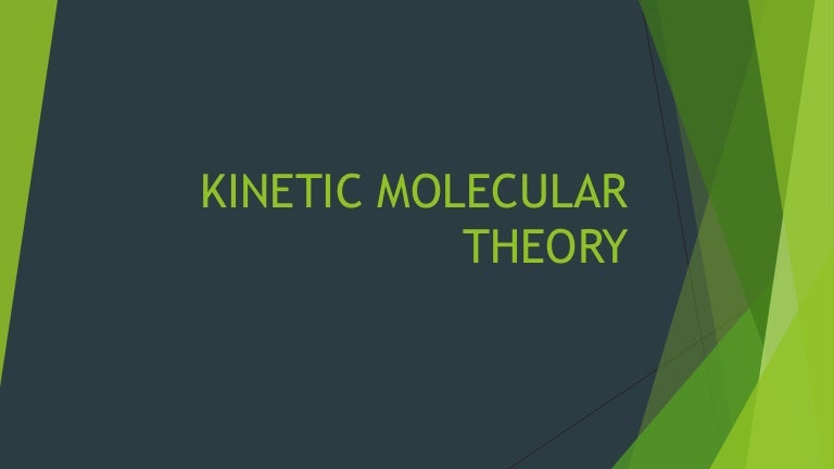 Kinetic molecular theory