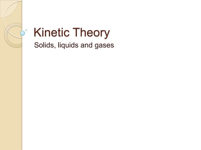 Kinetic theory