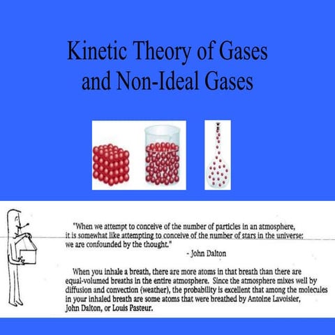 Kinetic theory and non ideal gases | PPT