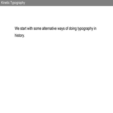 Kinetic Typography