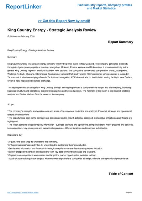 King Country Energy - Strategic Ana...