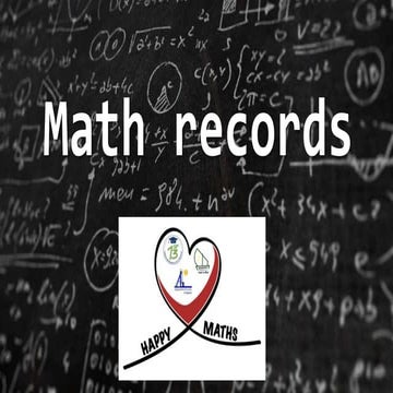 Mathematical records by Group 2 | PPTX