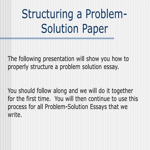 Problem and solution paragraph | PPTX