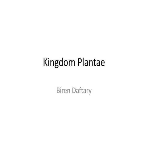 Kingdom plantae