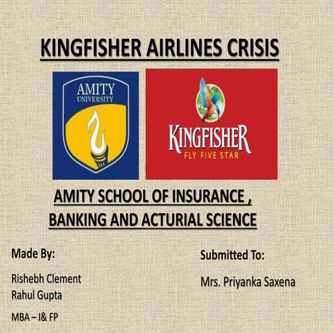 Kingfisher Airlines Crisis