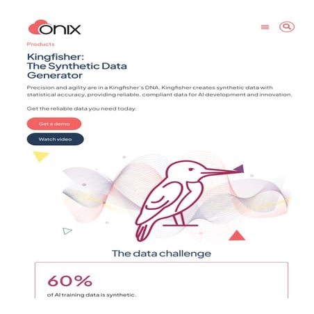 Kingfisher – The Synthetic Data Generator by Onix | PDF
