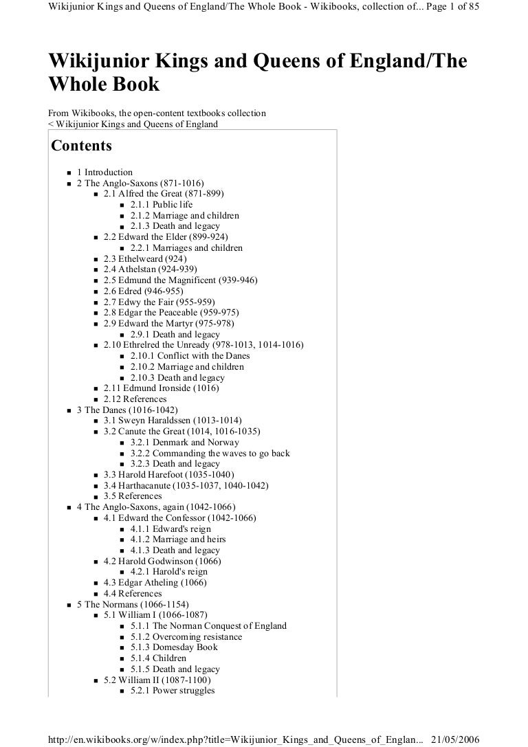 Kings And Queens Of England