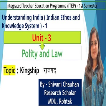 Kingship  - Polity and Law for ITEP.pptx