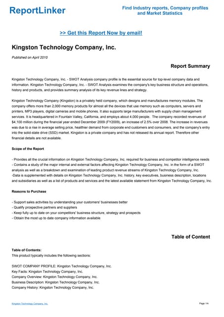 Kingston Technology Company, Inc.