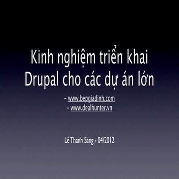 Kinh nghiệm triển khai Drupal