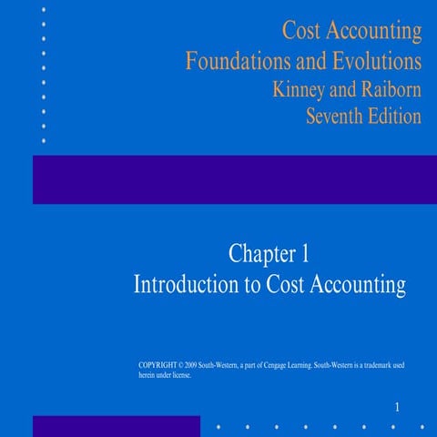 Chapter 1: Introduction to Cost Accounting | PPT