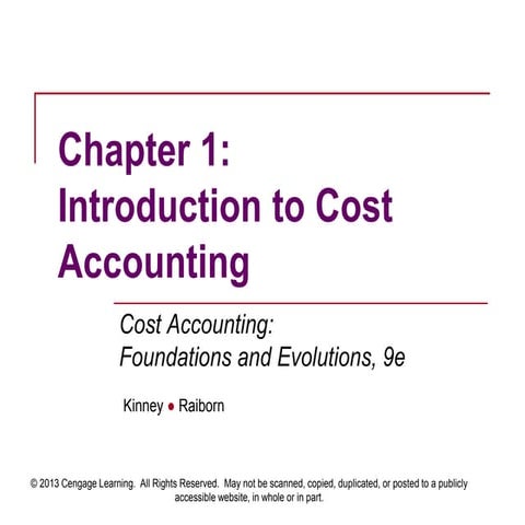 Chapter 1 Introduction to Cost and Management Accounting in a Global ...