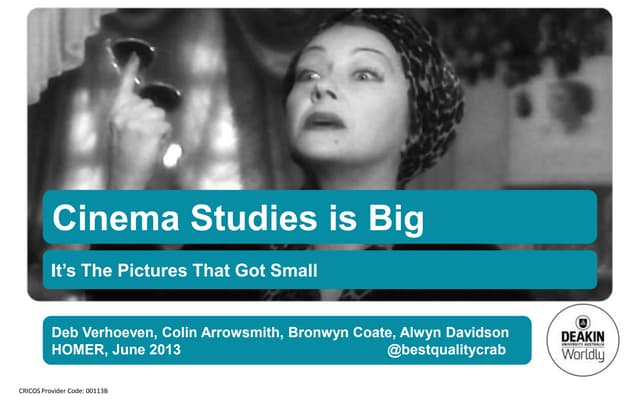 Kinomatics: Presentation at HOMER (...