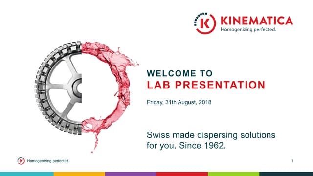 Kinematica - Laboratory presentation 2018