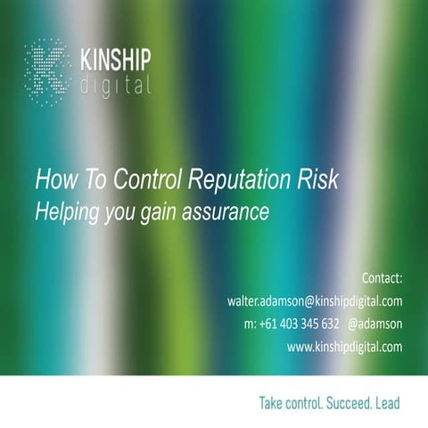Learning to Manage Brand Reputation Risk - Assurance Mapping | PDF