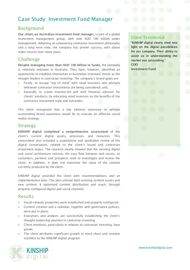 Investment case study private equity image