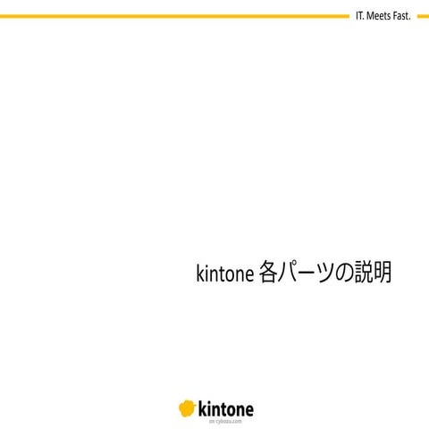 kintoneパーツ説明